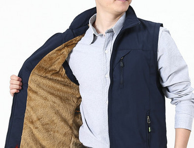 Vesta casual pentru barbati cu captuseala si buzunar