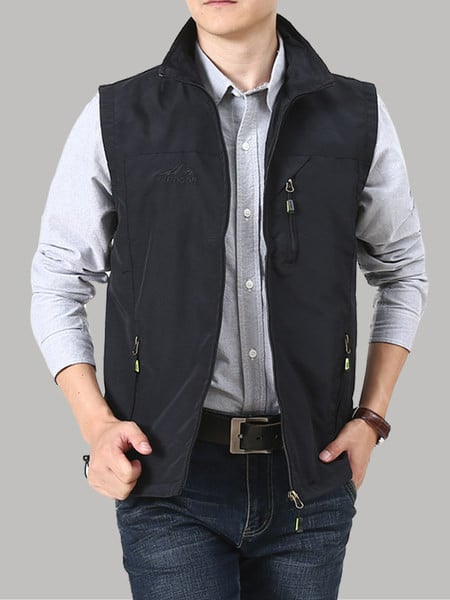 Vesta casual pentru barbati cu captuseala si buzunar