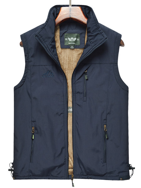 Férfi cipzáras galléros mellény