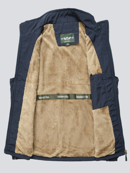 Férfi cipzáras galléros mellény