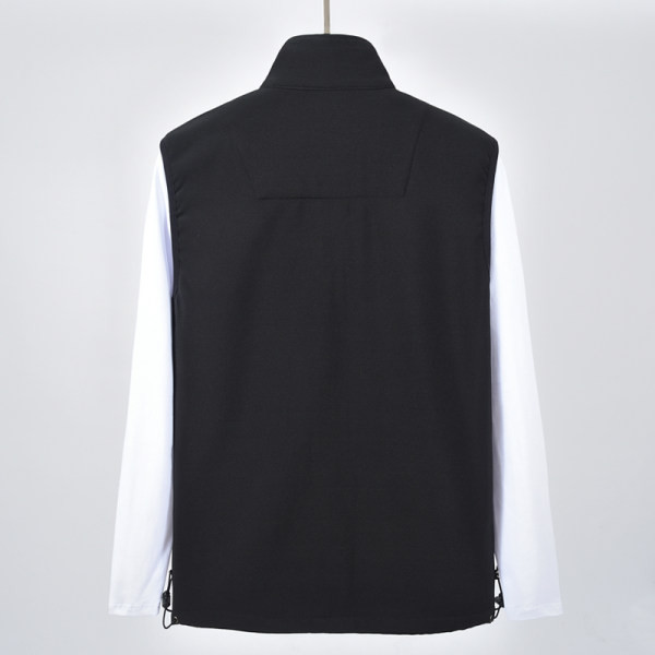 Muški jesenski prsluk s kragnom i patentnim zatvaračem