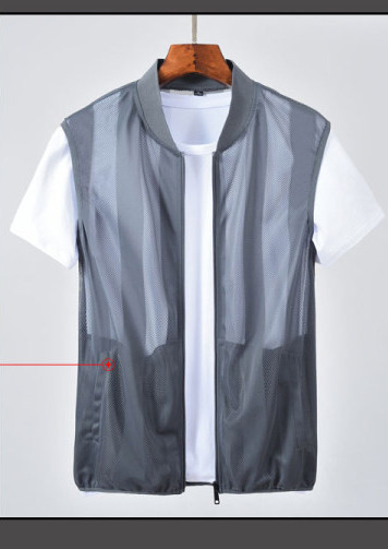 Vesta casual pentru barbati cu plasa si buzunar