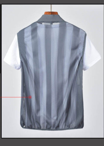 Vesta casual pentru barbati cu plasa si buzunar