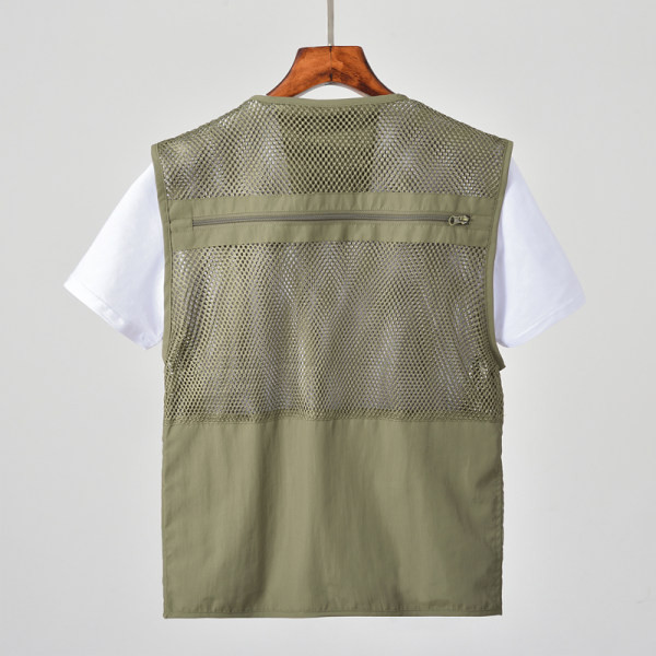 Tinklinė vyriška liemenė su kišenėmis ir užtrauktuku