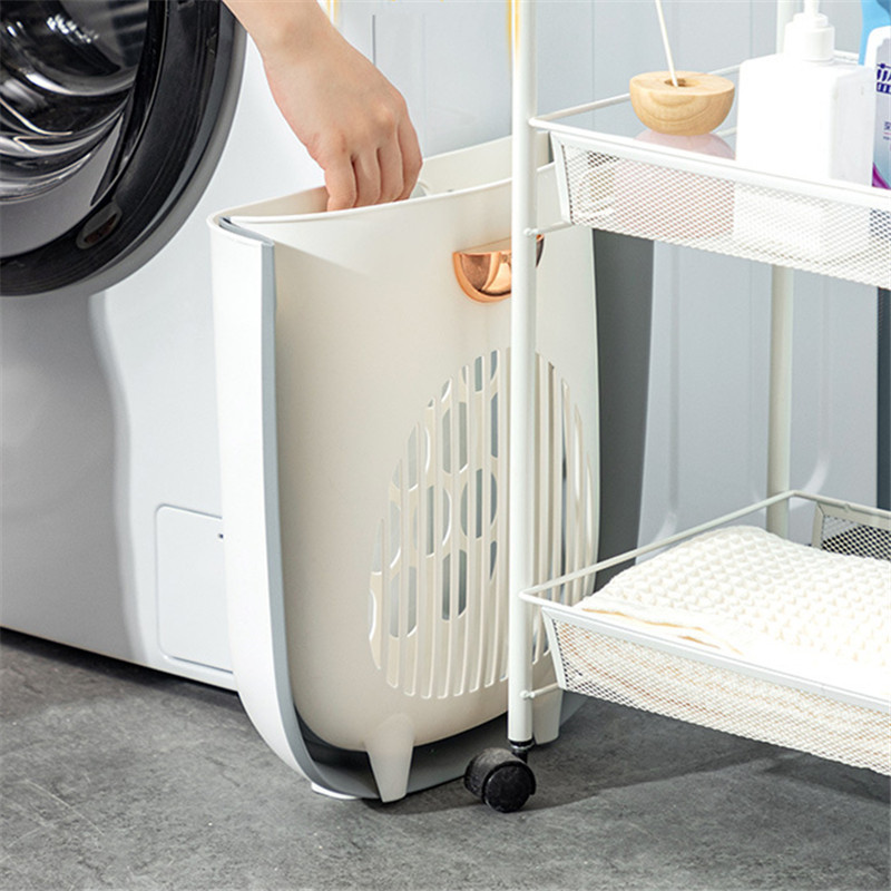 Kezdőlap Összehajtható műanyag mosodai kosár Hordozható falra szerelhető fürdőszoba Piszkos ruhák Tárolókosár Játékrendező Tartozékok