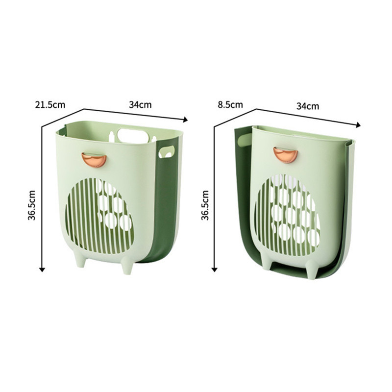 Kezdőlap Összehajtható műanyag mosodai kosár Hordozható falra szerelhető fürdőszoba Piszkos ruhák Tárolókosár Játékrendező Tartozékok