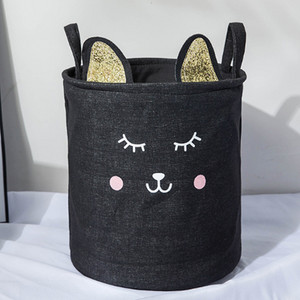 Piszkos ruhakosár Rajzfilm Összecsukható Mosoda Piszkos Ruha Rajzfilm Tároló Vödör Pamut vászonszövet Művészi játék Rajzfilm tárolása