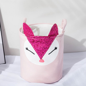 Piszkos ruhakosár Rajzfilm Összecsukható Mosoda Piszkos Ruha Rajzfilm Tároló Vödör Pamut vászonszövet Művészi játék Rajzfilm tárolása