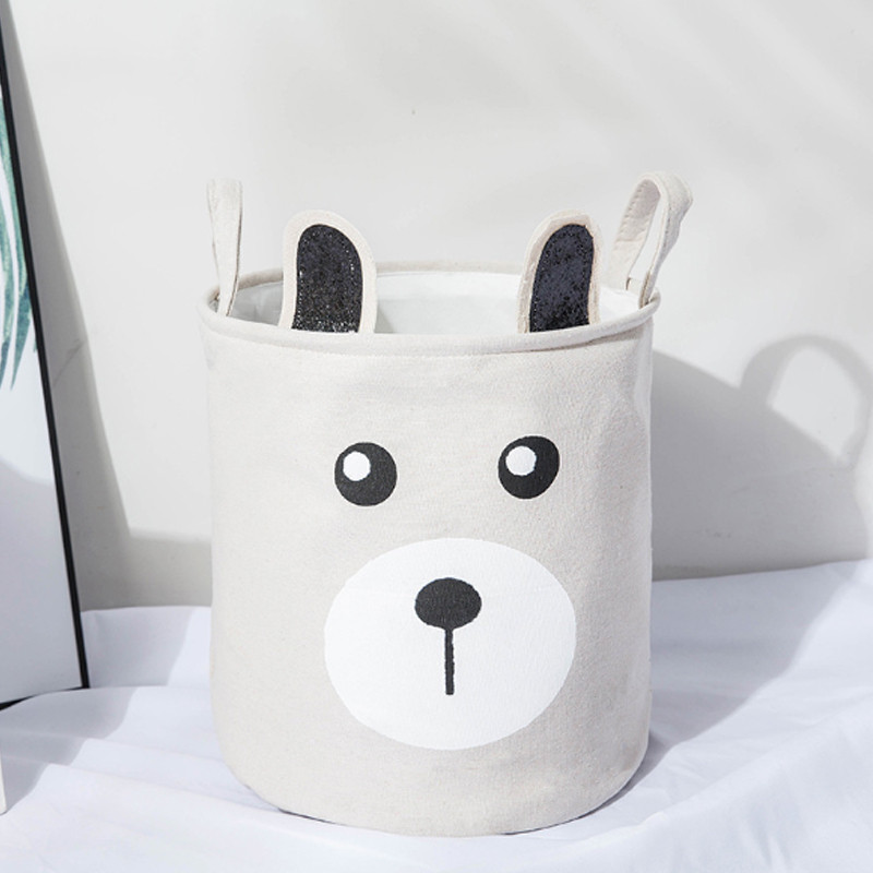 Piszkos ruhakosár Rajzfilm Összecsukható Mosoda Piszkos Ruha Rajzfilm Tároló Vödör Pamut vászonszövet Művészi játék Rajzfilm tárolása