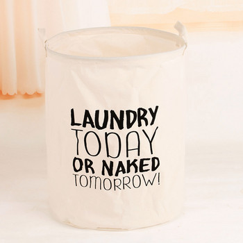 Кош за пране в банята Сгъваема чанта за кош за пране за мръсни дрехи Чанта за домашно съхранение Органайзери за разни вещи Памучен кош