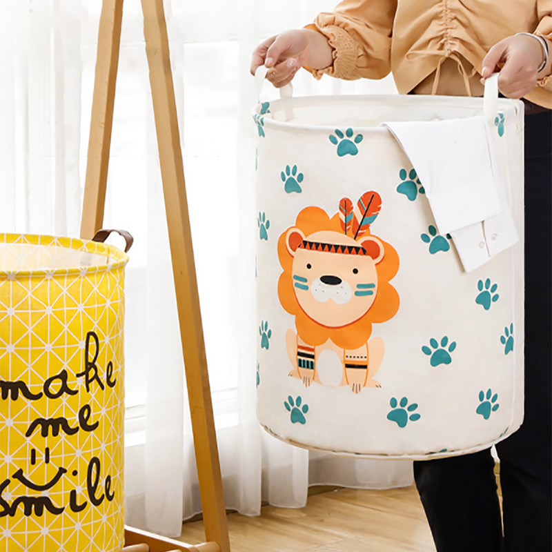 Drabužių skalbinių krepšeliai 1 vnt. Namams Vonios Kačių Spausdinti Sutaupykite vietos Namų apyvokos reikmenys Žaislų laikymo dėžutė Skalbinių kibiras