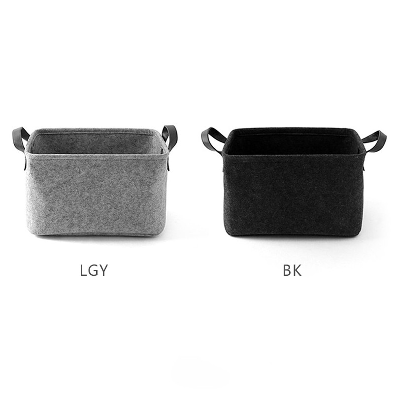 Filc tárolókosár Nappali teázóasztal Fekete szürke Szürke Tárolókosárkendő Filc tárolódoboz Hálószoba Zokni Tároló