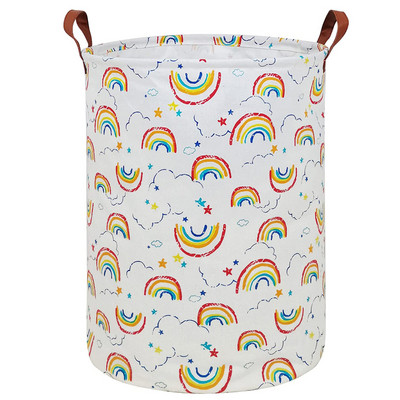 Minimalistinis sulankstomas skalbinių kliūtis didelėms žaislų laikymo dėžėms, vandeniui atsparios drobės nešvarių drabužių krepšelis miegamojo bendrabutyje