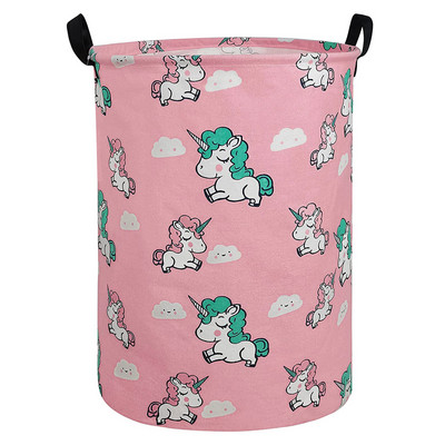 Minimalistinis sulankstomas skalbinių kliūtis didelėms žaislų laikymo dėžėms, vandeniui atsparios drobės nešvarių drabužių krepšelis miegamojo bendrabutyje