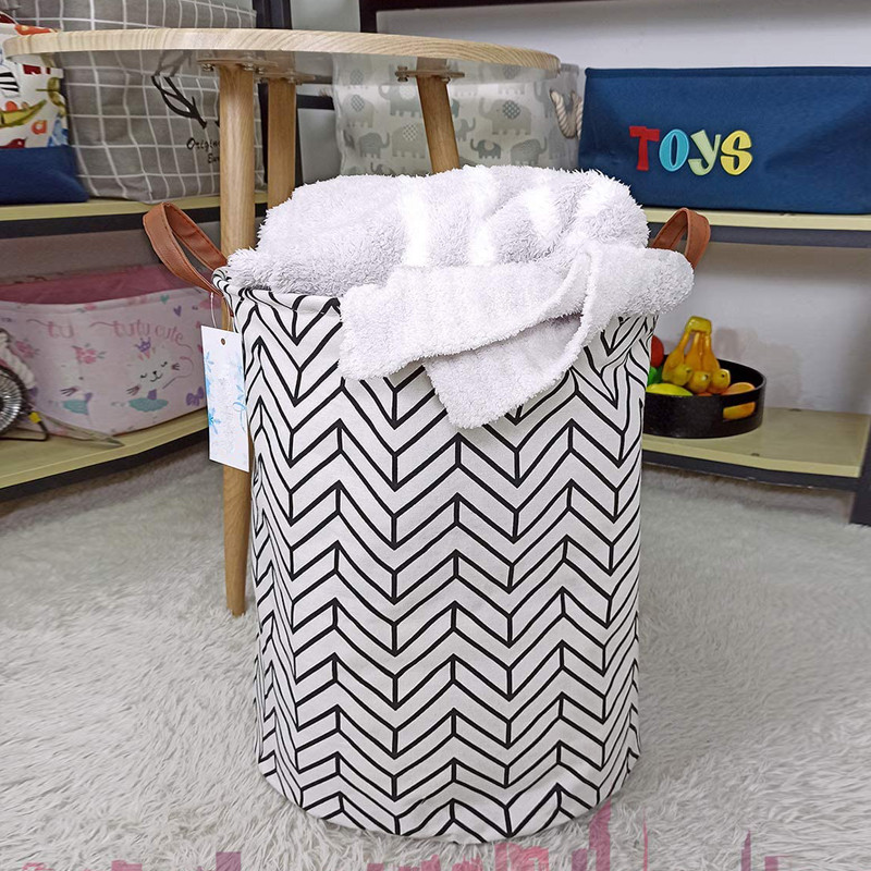 Minimalistinis sulankstomas skalbinių kliūtis didelėms žaislų laikymo dėžėms, vandeniui atsparios drobės nešvarių drabužių krepšelis miegamojo bendrabutyje