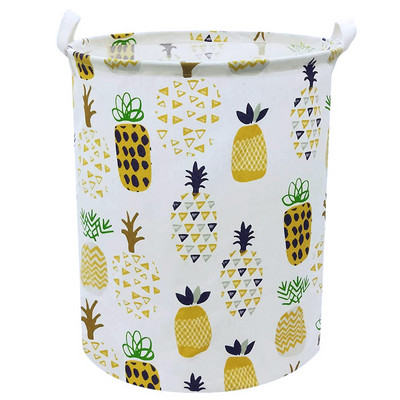 Összehajtható virágos mosodai akadály vízálló piszkos ruha tároló kosár pamut botanika játéktároló hálószoba rendezőhöz