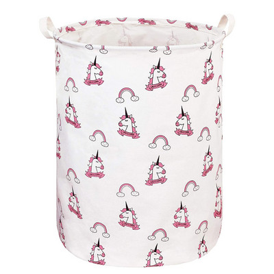 Összehajtható virágos mosodai akadály vízálló piszkos ruha tároló kosár pamut botanika játéktároló hálószoba rendezőhöz