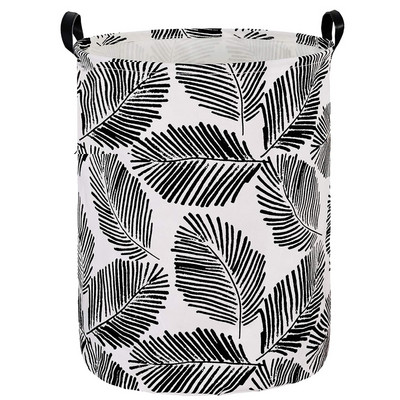 Összehajtható virágos mosodai akadály vízálló piszkos ruha tároló kosár pamut botanika játéktároló hálószoba rendezőhöz