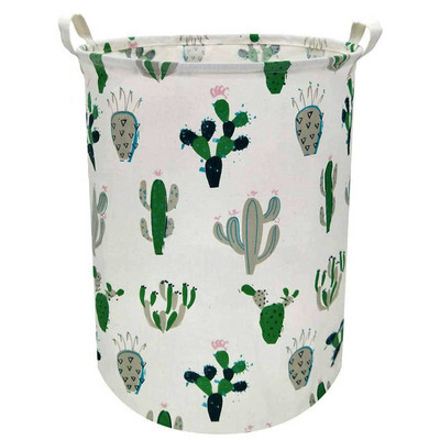 Összehajtható virágos mosodai akadály vízálló piszkos ruha tároló kosár pamut botanika játéktároló hálószoba rendezőhöz