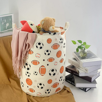 Сгъваема кошница за пране Водоустойчиво покритие Кошче за съхранение на детски играчки Голяма кошница за мръсни дрехи за момчета и момичета