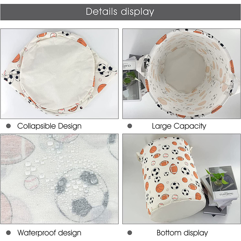 Sulankstomas skalbinių krepšelis, vandeniui atspari danga, vaikų žaislų laikymo dėžė, didelė nešvarių drabužių krepšys berniukams ir mergaitėms