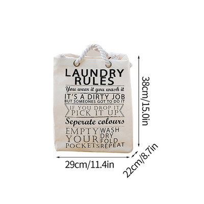 Spausdintas skalbinių krepšelis Nešvarių drabužių krepšelis su rankena Medvilniniai Lininiai Drabužiai Žaislai Sandėliavimas Vonios skalbinių užsegimas Sulankstomas