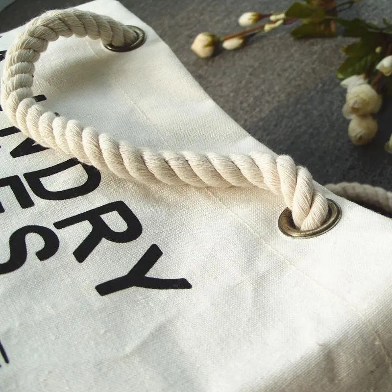 Spausdintas skalbinių krepšelis Nešvarių drabužių krepšelis su rankena Medvilniniai Lininiai Drabužiai Žaislai Sandėliavimas Vonios skalbinių užsegimas Sulankstomas