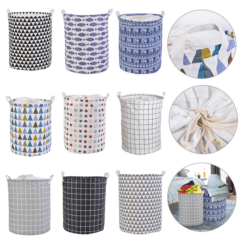 Ümmargune pesukorv, suure mahutavusega hoiukasti kott, suur takistus, kokkupandav riiete mänguasjakorv, ämbri korraldaja