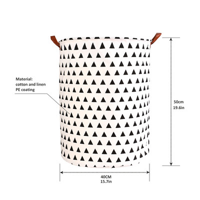 Nagy szennyes kosár Vízálló koszos ruhák játéktároló kosár pamut vászonruha hordozható piszkos ruha kosár szobarendező