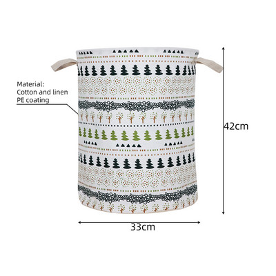 Nagy szennyes kosár Vízálló koszos ruhák játéktároló kosár pamut vászonruha hordozható piszkos ruha kosár szobarendező