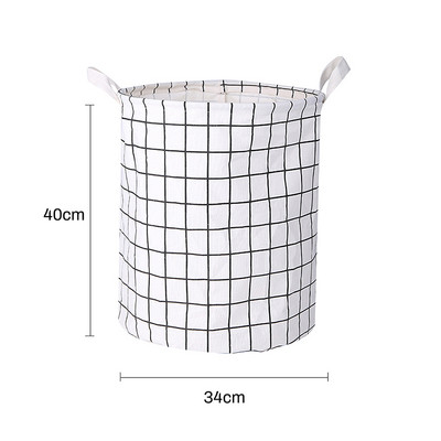 Nagy szennyes kosár Vízálló koszos ruhák játéktároló kosár pamut vászonruha hordozható piszkos ruha kosár szobarendező
