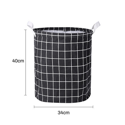 Nagy szennyes kosár Vízálló koszos ruhák játéktároló kosár pamut vászonruha hordozható piszkos ruha kosár szobarendező