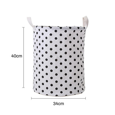 Nagy szennyes kosár Vízálló koszos ruhák játéktároló kosár pamut vászonruha hordozható piszkos ruha kosár szobarendező