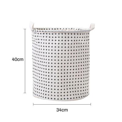 Nagy szennyes kosár Vízálló koszos ruhák játéktároló kosár pamut vászonruha hordozható piszkos ruha kosár szobarendező