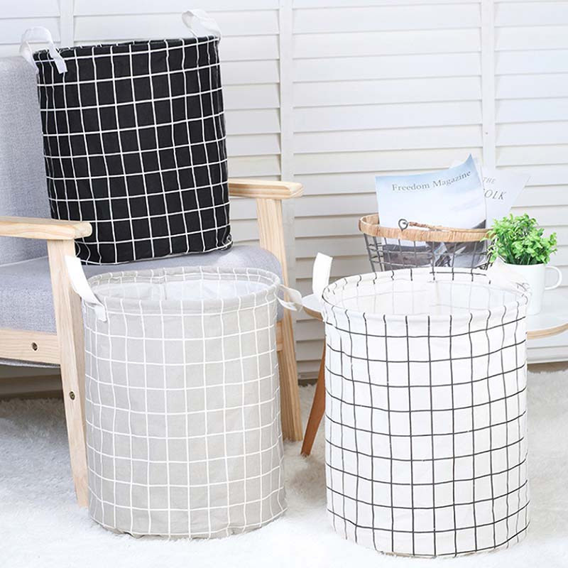 Nagy szennyes kosár Vízálló koszos ruhák játéktároló kosár pamut vászonruha hordozható piszkos ruha kosár szobarendező