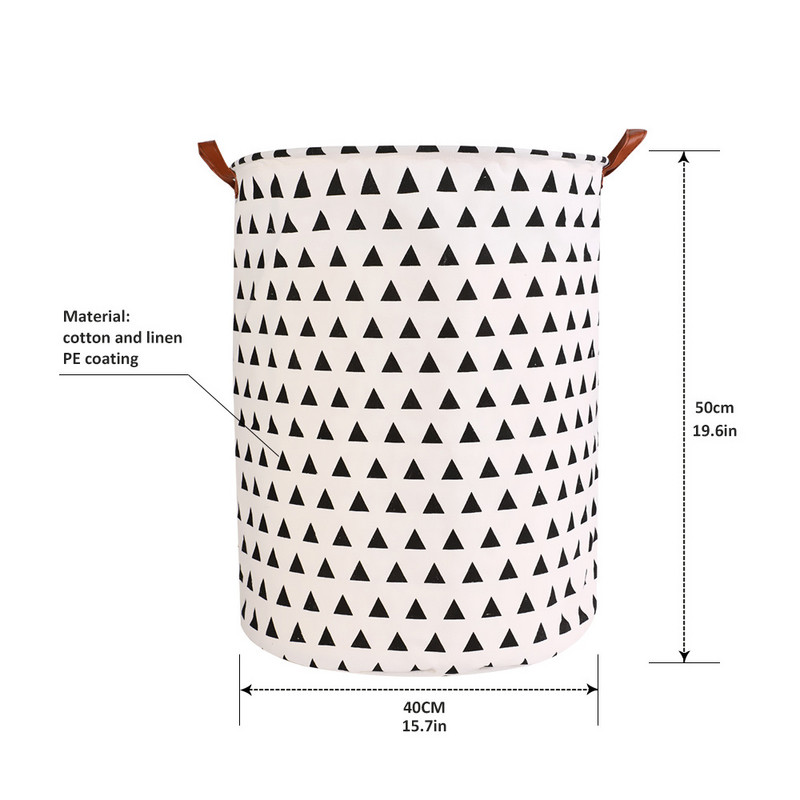 Nagy szennyes kosár Vízálló koszos ruhák játéktároló kosár pamut vászonruha hordozható piszkos ruha kosár szobarendező
