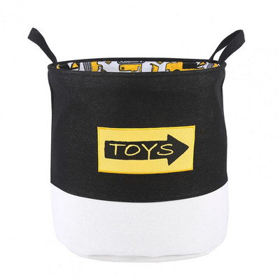 Ruházati tároló kosár vastagított nagy kapacitású vászon rajzfilm autónyomtatás játékok szennyes kosár piszkos szennyes rendszerező tartó