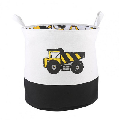 Ruházati tároló kosár vastagított nagy kapacitású vászon rajzfilm autónyomtatás játékok szennyes kosár piszkos szennyes rendszerező tartó
