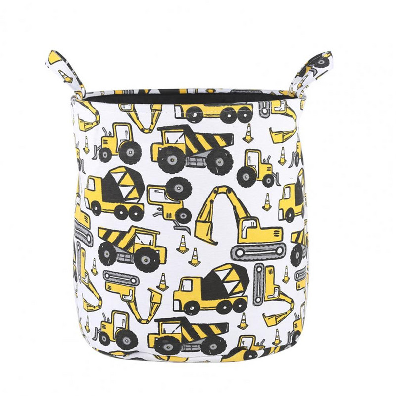 Ruházati tároló kosár vastagított nagy kapacitású vászon rajzfilm autónyomtatás játékok szennyes kosár piszkos szennyes rendszerező tartó