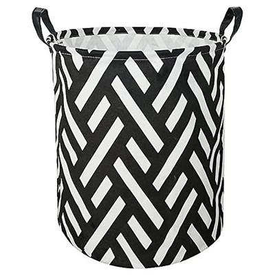 Didelis skalbinių kliūtis sulankstomas nešvarių drabužių laikymo krepšelis vandeniui atsparus apvalus žaislų laikiklis miegamojo vonios kambariui