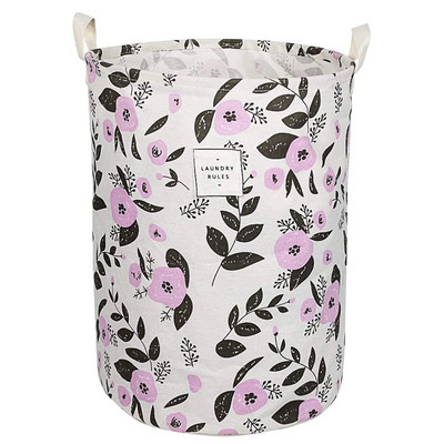 Didelis skalbinių kliūtis sulankstomas nešvarių drabužių laikymo krepšelis vandeniui atsparus apvalus žaislų laikiklis miegamojo vonios kambariui