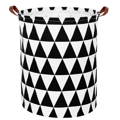 Didelis skalbinių kliūtis sulankstomas nešvarių drabužių laikymo krepšelis vandeniui atsparus apvalus žaislų laikiklis miegamojo vonios kambariui