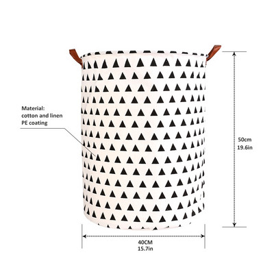Coș de rufe pliabil de capacitate mare Sac de gunoi de depozitare rotund Coș mare de jucărie pliabil Coș de haine Organizator de găleți