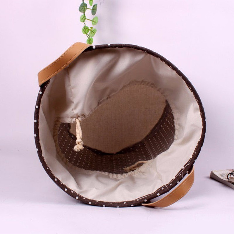 Virvelės laikymo krepšelis su dangteliu ir rankena Drabužių organizatorius Vaikų žaislų laikymo kibiras Medvilniniai skalbiniai, sulankstomi skalbinių kliūtys