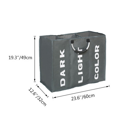Új piszkos ruhatároló kosár Három rácsos rendszerező kosár Összecsukható nagy mosodai akadály Vízálló otthoni szennyes kosár