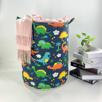 Водоустойчива кошница за пране на динозавър, сгъваема кофа за съхранение на играчки за детска стая, голяма кошница за органайзер за мръсни дрехи за съхранение в детска стая