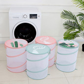 Háztartási piszkos ruhakosár fedéllel Nagy kapacitású összecsukható fürdőszobai zuhany Piszkos ruhatároló Poliészter lélegző kék