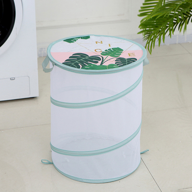 Háztartási piszkos ruhakosár fedéllel Nagy kapacitású összecsukható fürdőszobai zuhany Piszkos ruhatároló Poliészter lélegző kék