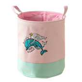 Sulankstomas skalbinių krepšelis didelis vandeniui atsparus nešvarių drabužių organizatorius drobė žaislų laikymo dėžės vaikų darželio drabužiams