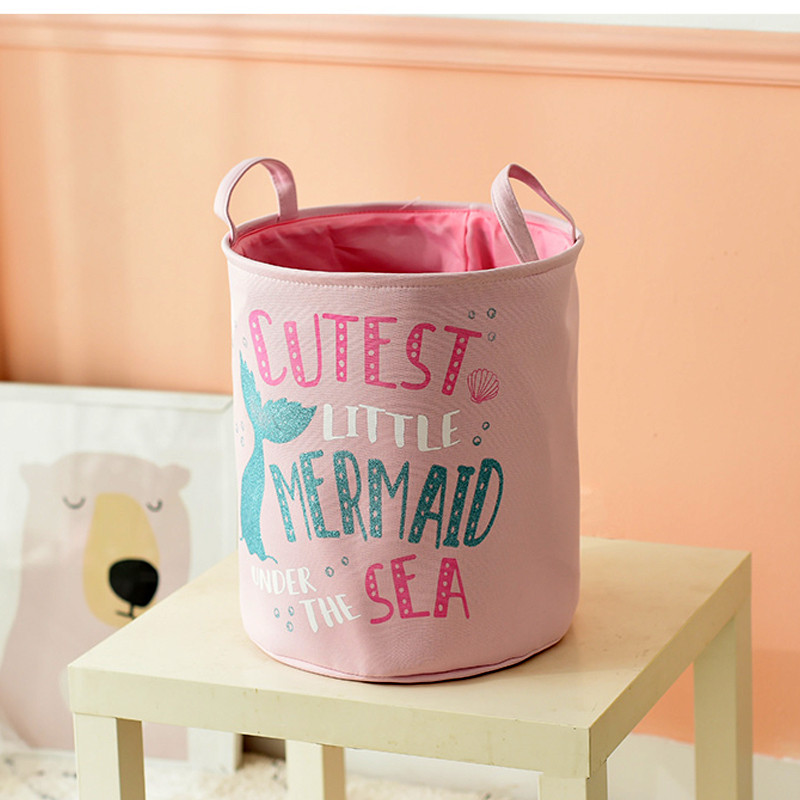 Sulankstomas skalbinių krepšelis didelis vandeniui atsparus nešvarių drabužių organizatorius drobė žaislų laikymo dėžės vaikų darželio drabužiams